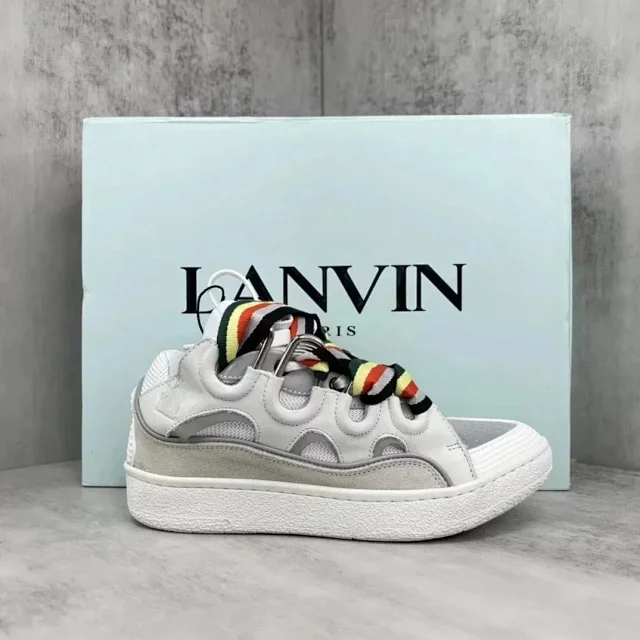 Lanvin Sneakers Curb with Oversized Patterned Laces product detail image 1