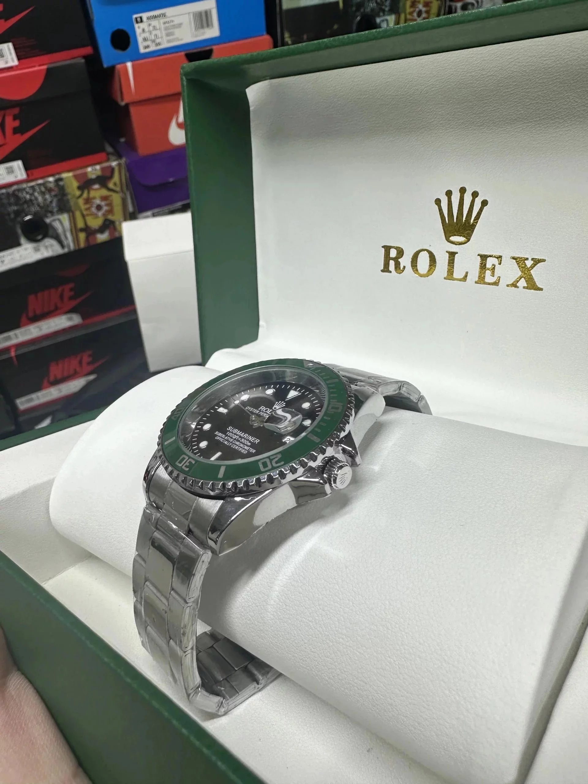 Rolex Submariner Black Dial Steel Watch - 6