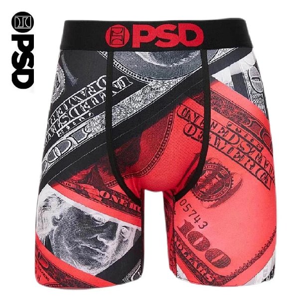 Design PSD Money Print Boxer Briefs Red Black Multicolor Underwear product listing in Litbuy spreadsheet finds