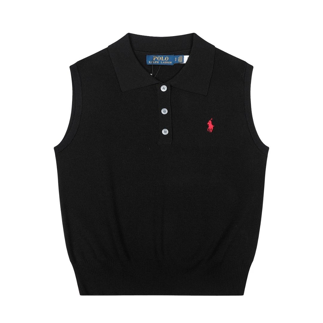 Polo Ralph Lauren Vests Sleeveless knit vest — Black