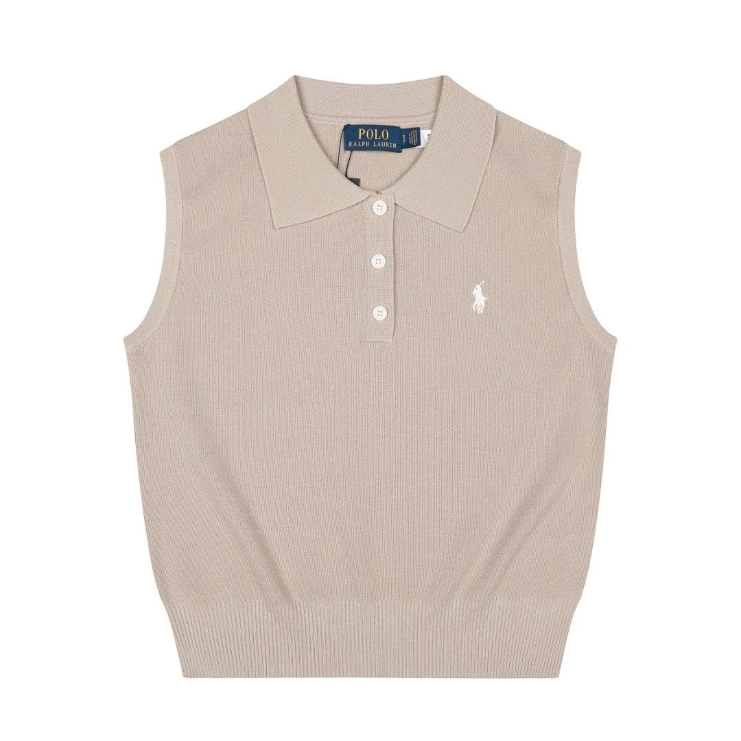 Polo Ralph Lauren Vests Sleeveless knit vest — Khaki