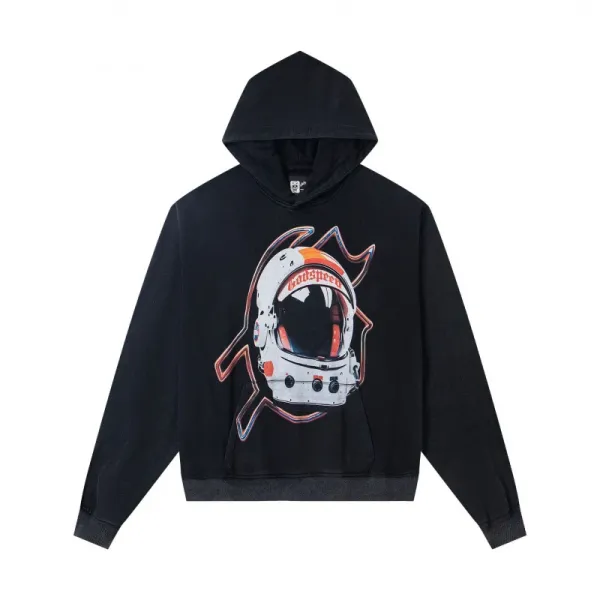 Godspeed Space Helmet Graphic Hoodie Black - 1