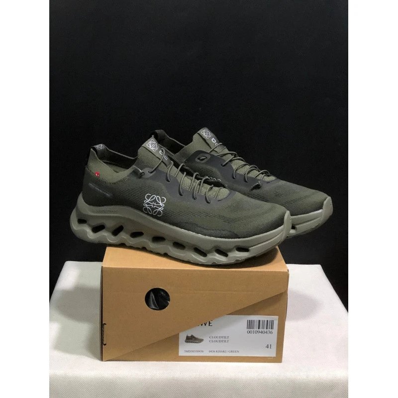 Loewe Runaway Tech Khaki Green Sneakers Chunky Sneakers