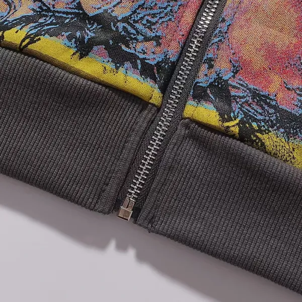 Design Graphic Print Studded Sweatpants Black - 5