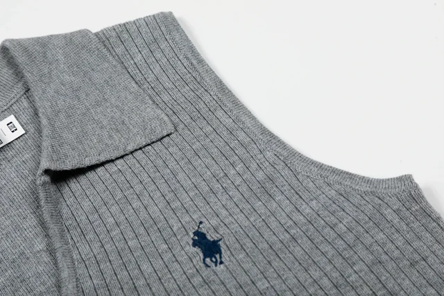 Polo Ralph Lauren Knitwear Rib-Knit Sleeveless Polo-Collar Top product detail image 5