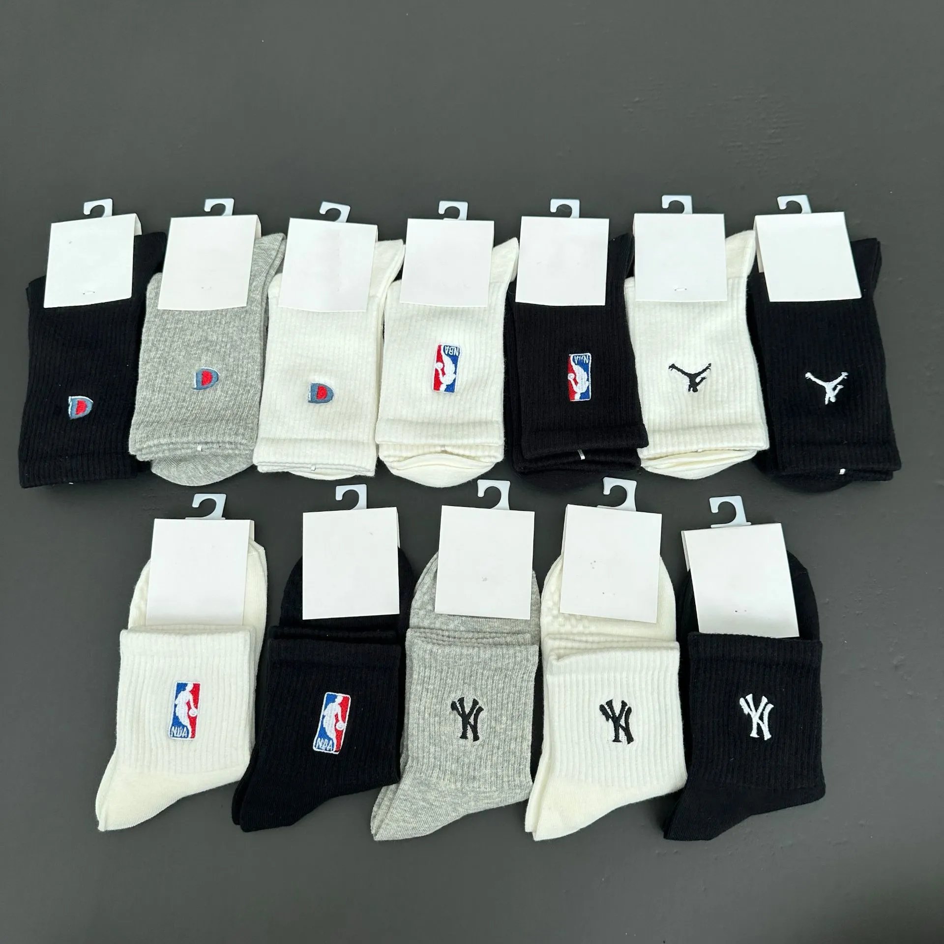 Champion C Logo Ankle Socks Gray - 12