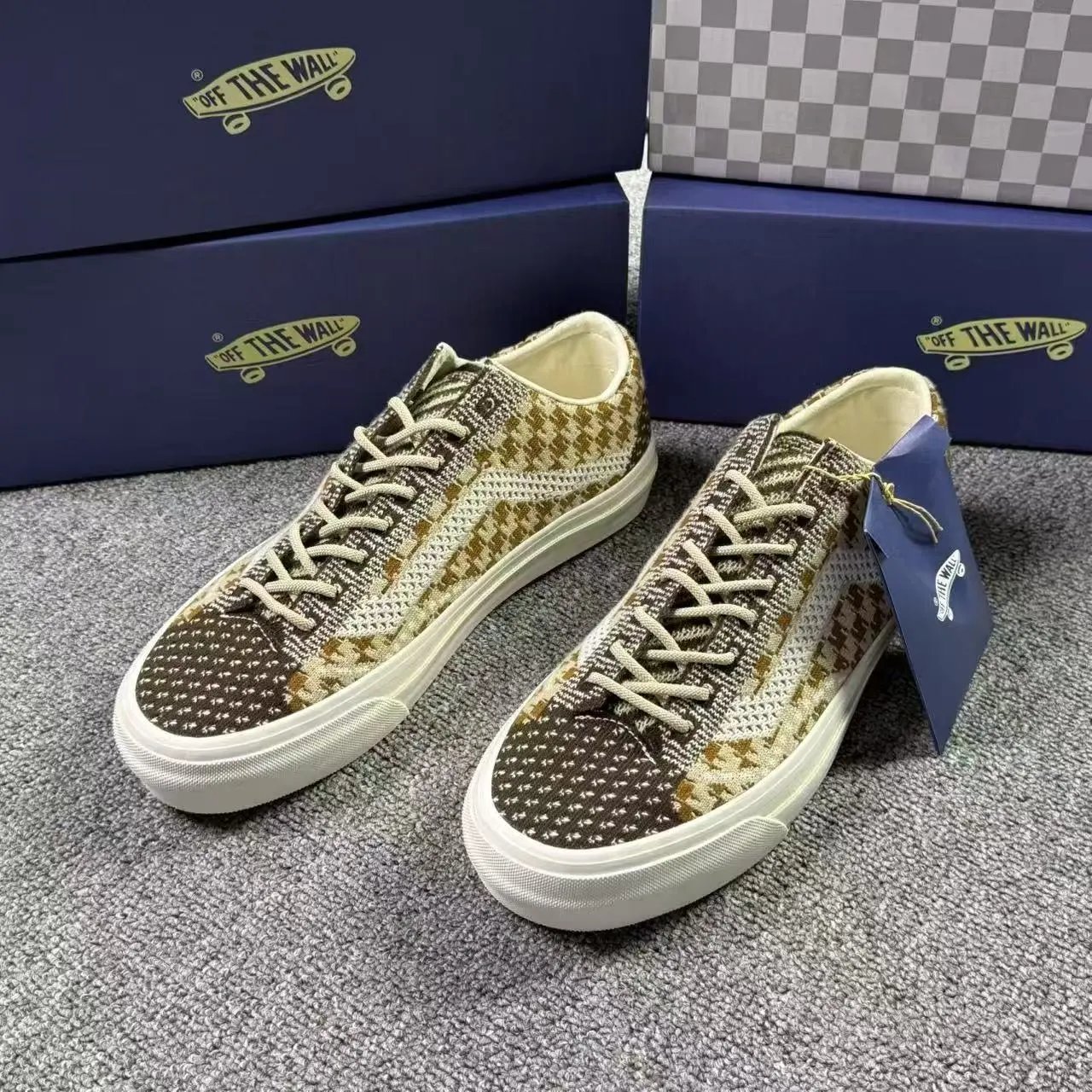Vans Casual Shoes Old Skool Low-Top — Gray-yellow OLD