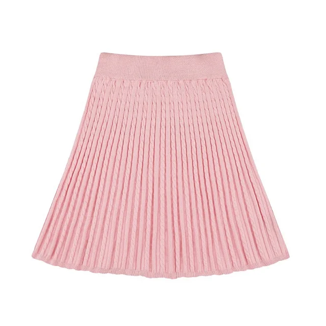 Polo Ralph Lauren Matching Sets Striped cable-knit short-sleeve top and pleated skirt set product detail image 13