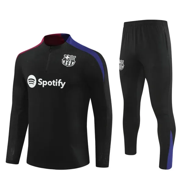 CBF Brazil Christ the Redeemer Graphic Half-Zip Tracksuit Set Black - 4