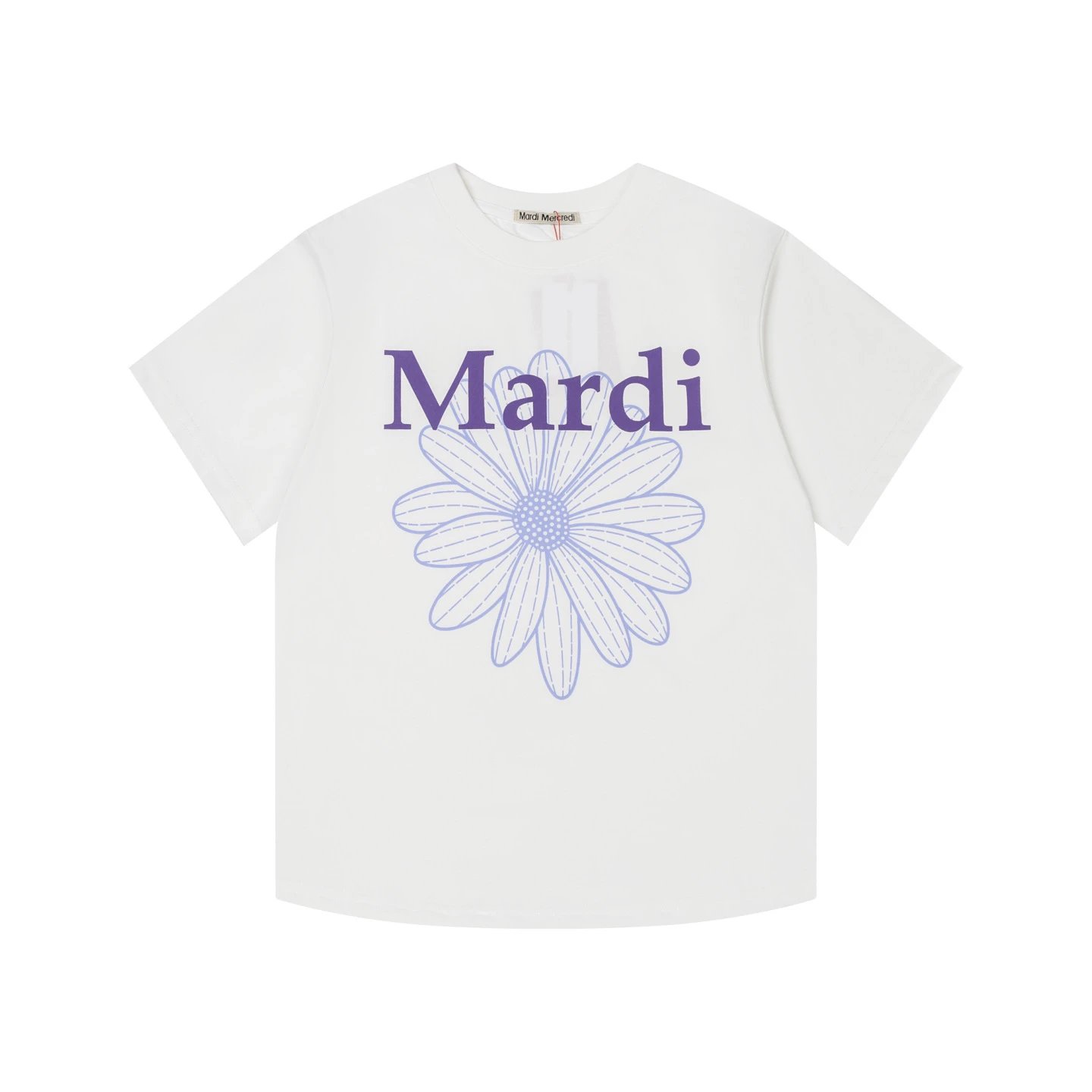 Mardi Mercredi T-Shirts Daisy Graphic Short-Sleeve T-Shirt — Gradient purple