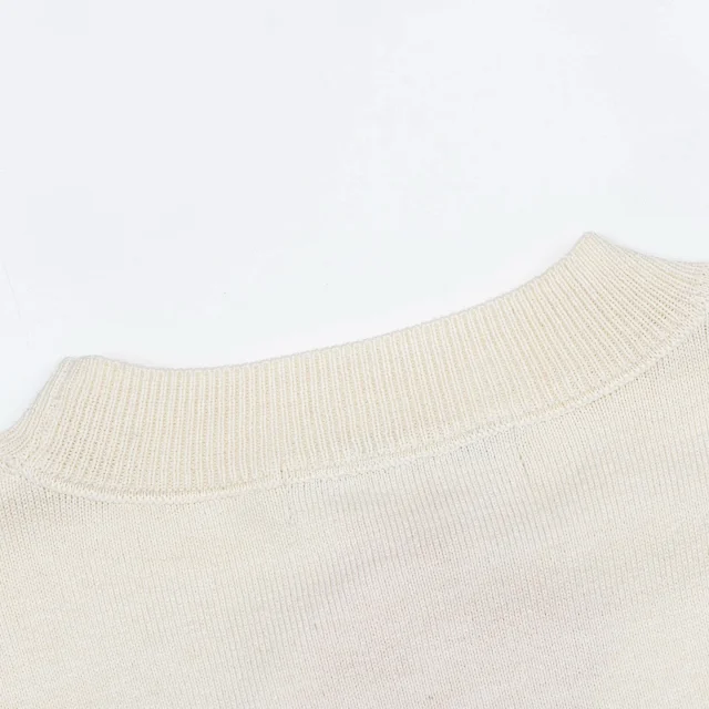 Mardi Mercredi Knitwear Daisy Embroidered Short-Sleeve Knit Top product detail image 11