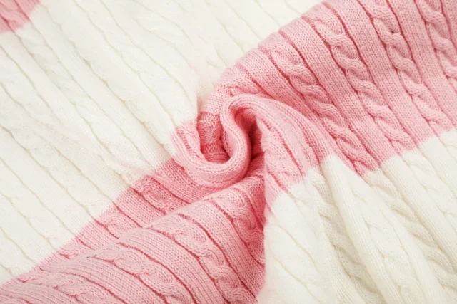 Polo Ralph Lauren Matching Sets Striped cable-knit short-sleeve top and pleated skirt set product detail image 12