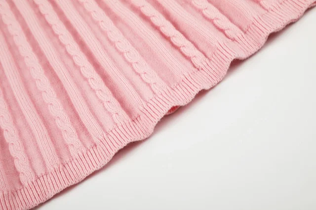 Polo Ralph Lauren Matching Sets Striped cable-knit short-sleeve top and pleated skirt set product detail image 17
