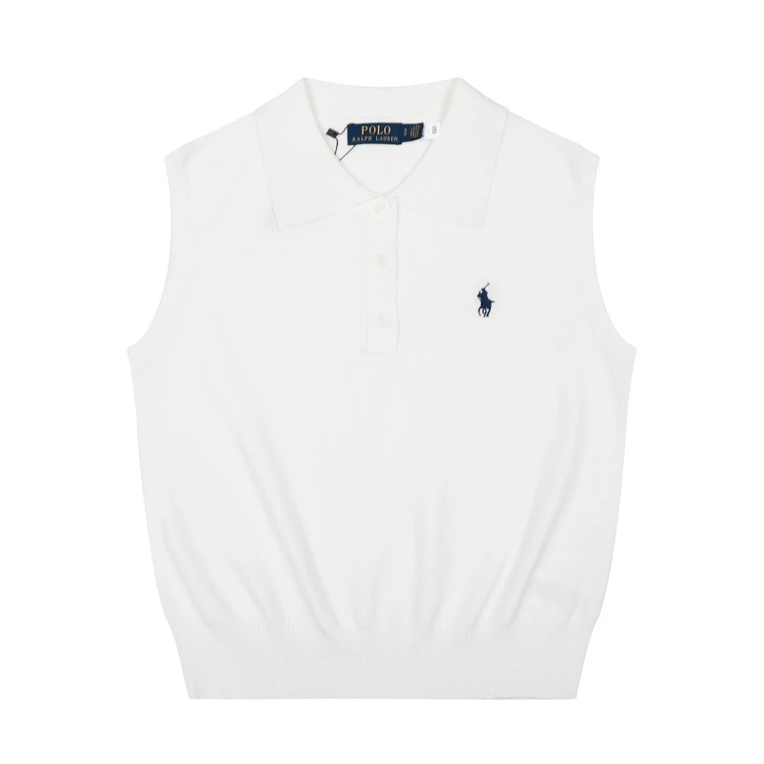 Polo Ralph Lauren Vests Sleeveless knit vest — white