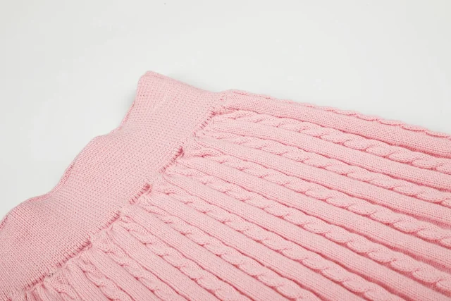 Polo Ralph Lauren Matching Sets Striped cable-knit short-sleeve top and pleated skirt set product detail image 16