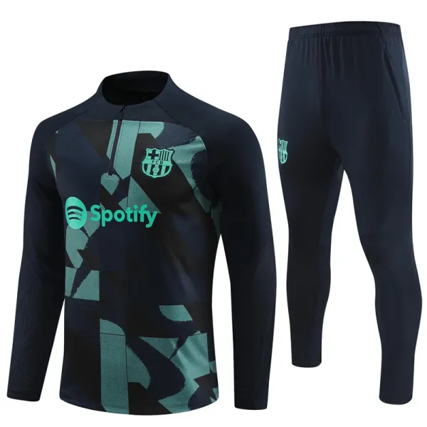 FC Barcelona x Spotify Training Tracksuit Navy Green Camo - 1