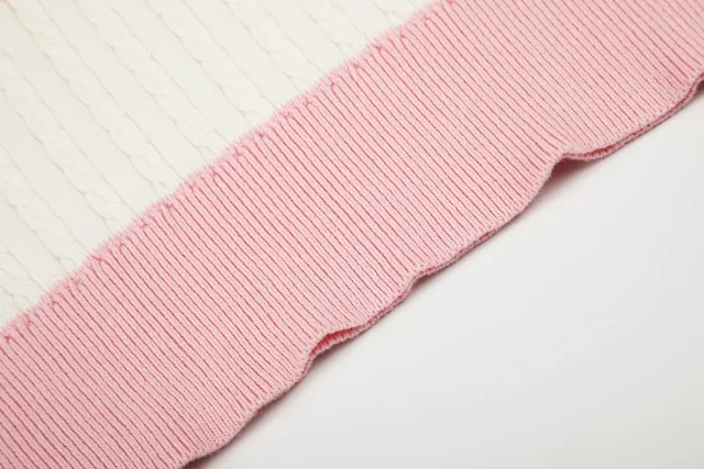 Polo Ralph Lauren Matching Sets Striped cable-knit short-sleeve top and pleated skirt set product detail image 10