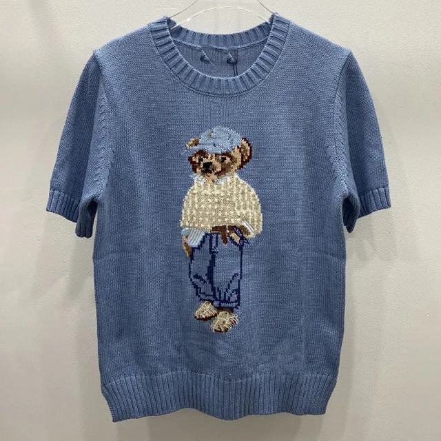 Polo Ralph Lauren Knitwear Crewneck knit sweater with bear or flag motif product detail image 8