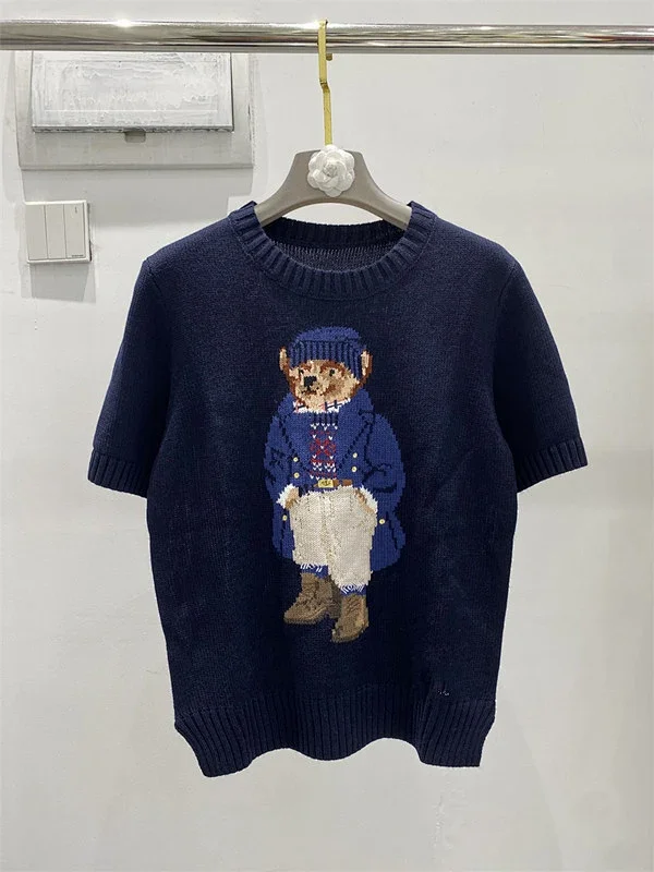 Polo Ralph Lauren Knitwear Crewneck knit sweater with bear or flag motif product detail image 19