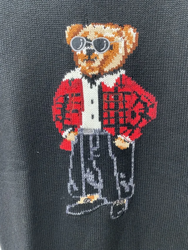 Polo Ralph Lauren Knitwear Crewneck knit sweater with bear or flag motif product detail image 39