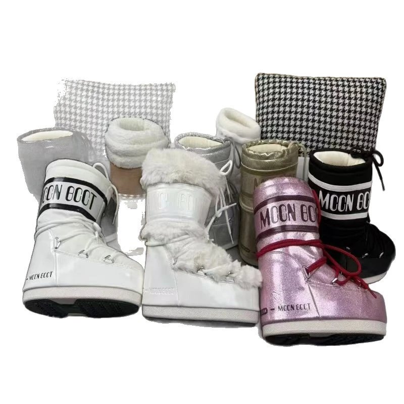 Unbranded Boots Lace-Up Platform Snow with Faux-Fur Trim image 6