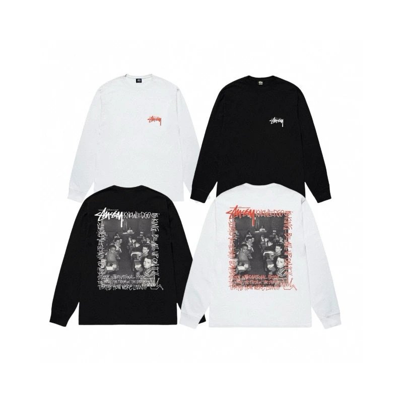Stüssy T-Shirts Long-Sleeve Logo Print T-Shirt image 4