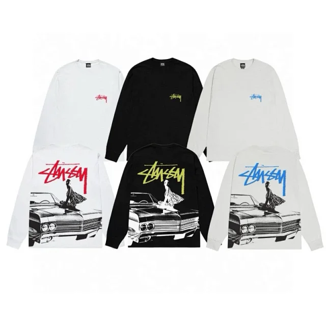 Stüssy T-Shirts Long-Sleeve Logo Print T-Shirt product detail image 6