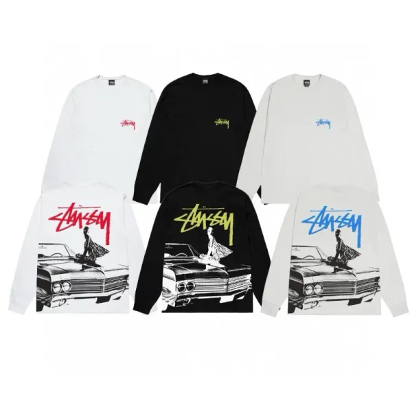 Stussy Classic Logo Long Sleeve T-Shirt Turquoise - 7