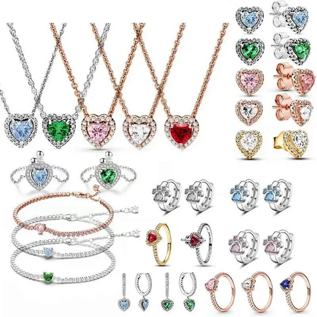 Unbranded Jewelry Heart-shaped crystal pendant necklace product detail image 1