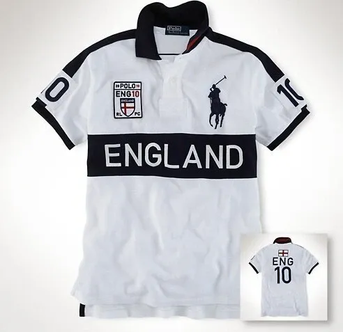 Polo Ralph Lauren England Football Association Polo White / Black Tops Polo - 1