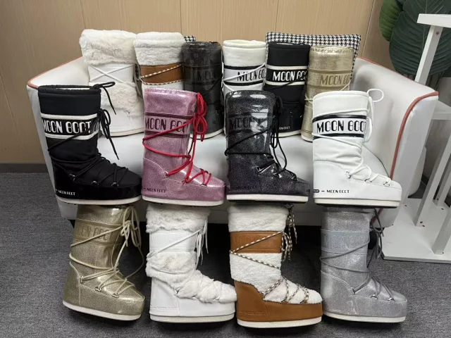 Unbranded Boots Lace-Up Platform Snow with Faux-Fur Trim product detail image 2