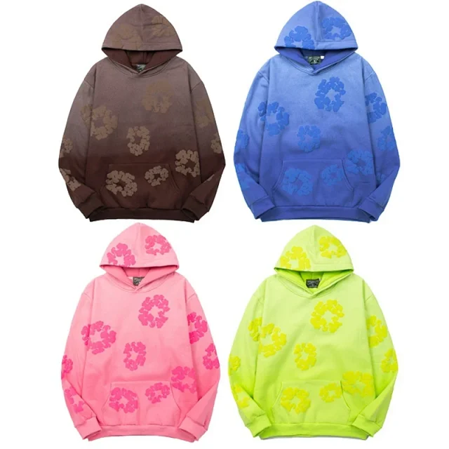 Unbranded Matching Sets Hoodie and jogger set with floral motifs product detail image 2