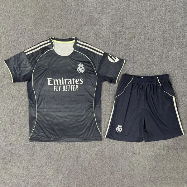 Real Madrid Training Kit Navy Blue Jersey and Shorts Set - 1