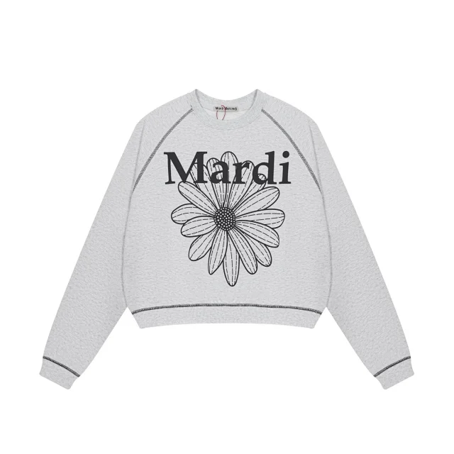 Mardi Mercredi Hoodies & Sweatshirts Cropped Daisy Print Crewneck Sweatshirt product detail image 2