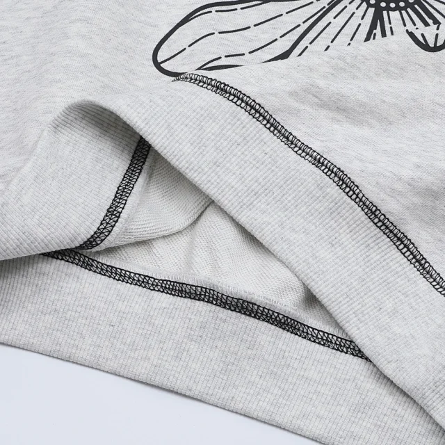 Mardi Mercredi Hoodies & Sweatshirts Cropped Daisy Print Crewneck Sweatshirt product detail image 9