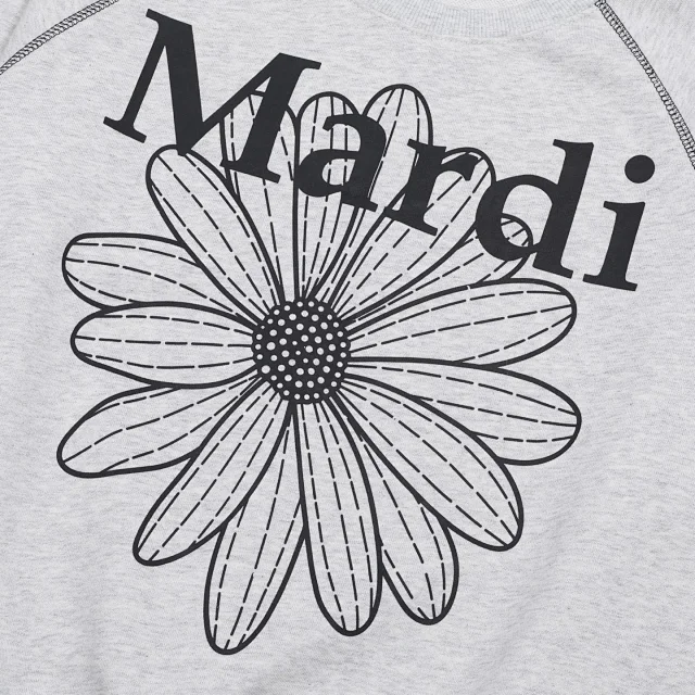 Mardi Mercredi Hoodies & Sweatshirts Cropped Daisy Print Crewneck Sweatshirt product detail image 6