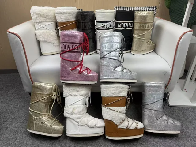 Unbranded Boots Lace-Up Platform Snow with Faux-Fur Trim product detail image 1