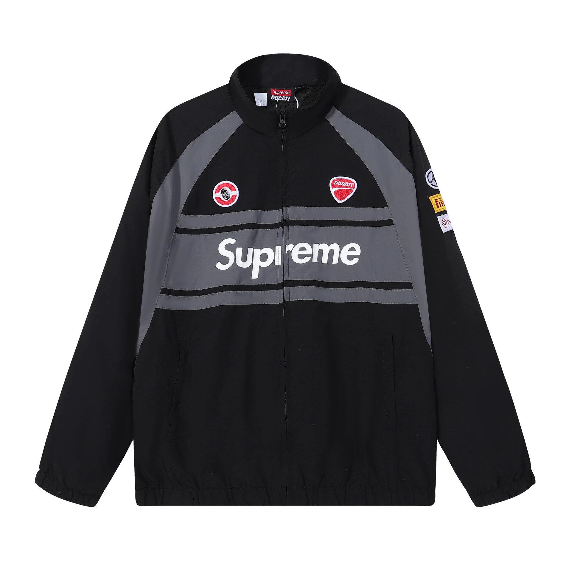 Supreme Jackets Ducati Racing Zip-Up Jacket — E2603 Black Coat
