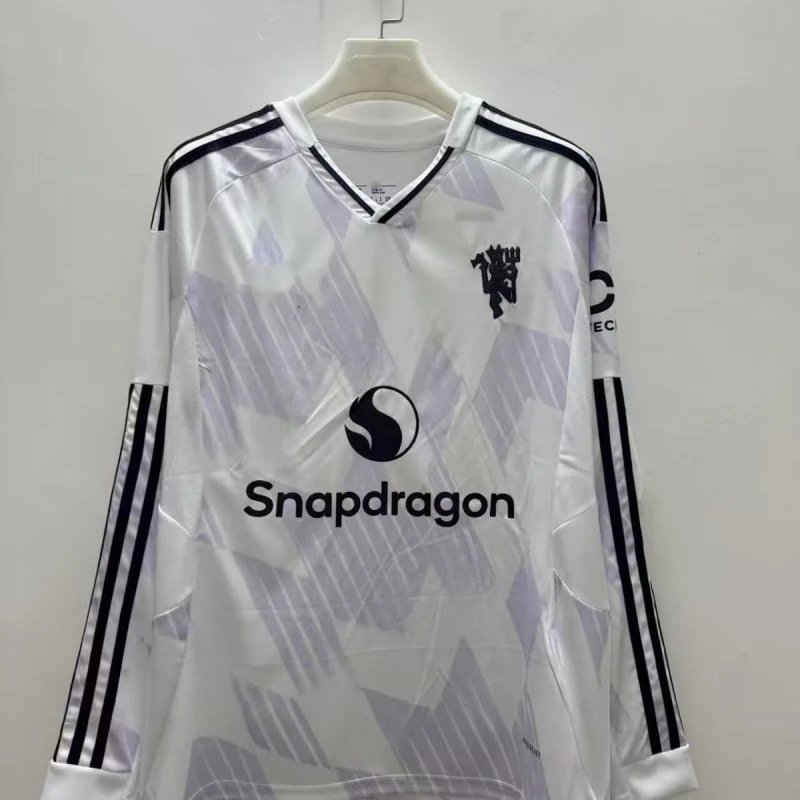 Adidas Football Jerseys Long-Sleeve Jersey — Fans: 25-26 Manchester United away long sleeves