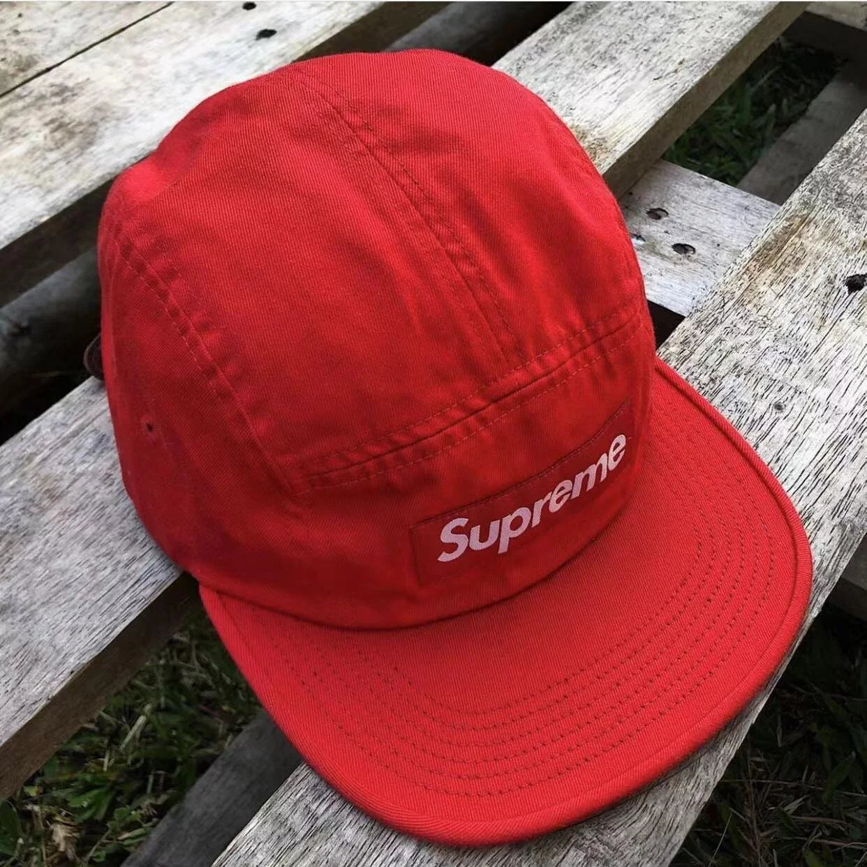 Supreme Hats Five-Panel Camp Cap — H020 Red