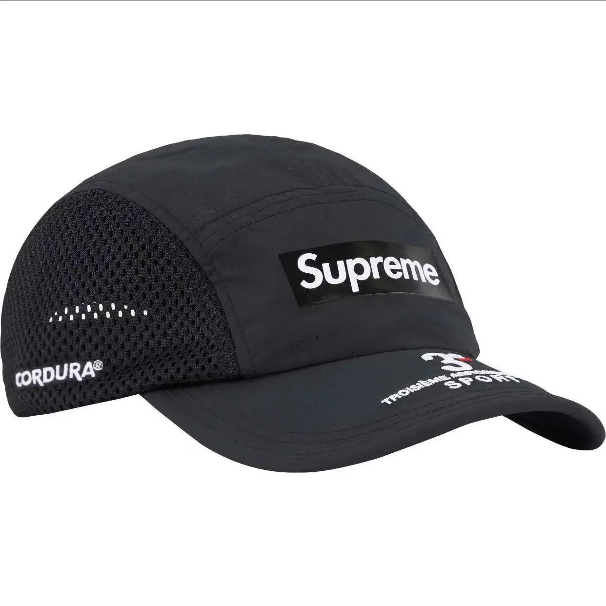 Supreme Hats Five-Panel Camp Cap — H027 Black