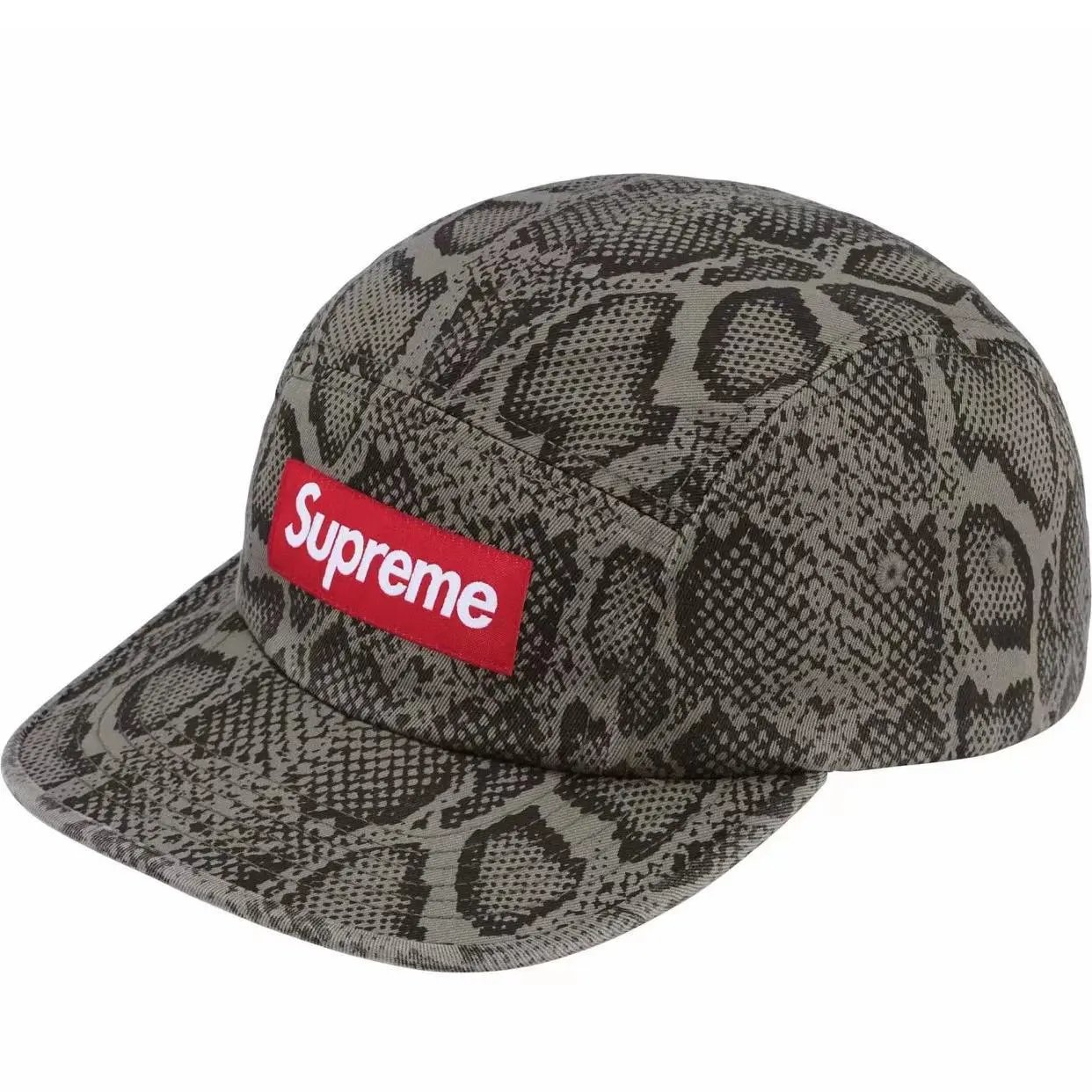 Supreme Hats Five-Panel Camp Cap — H025 Snakeskin Pattern
