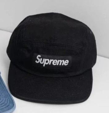 Supreme Hats Five-Panel Camp Cap — H020 black