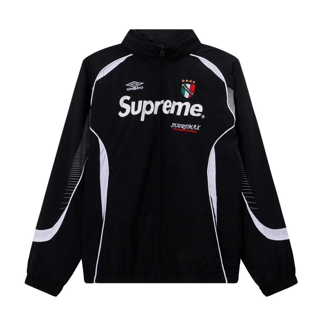 Supreme Jackets Ducati Racing Zip-Up Jacket — E2607 Black Jacket (Shrink Cap)