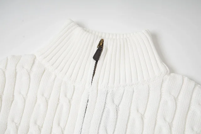 Polo Ralph Lauren Knitwear Cable-Knit Quarter-Zip Sweater product detail image 4