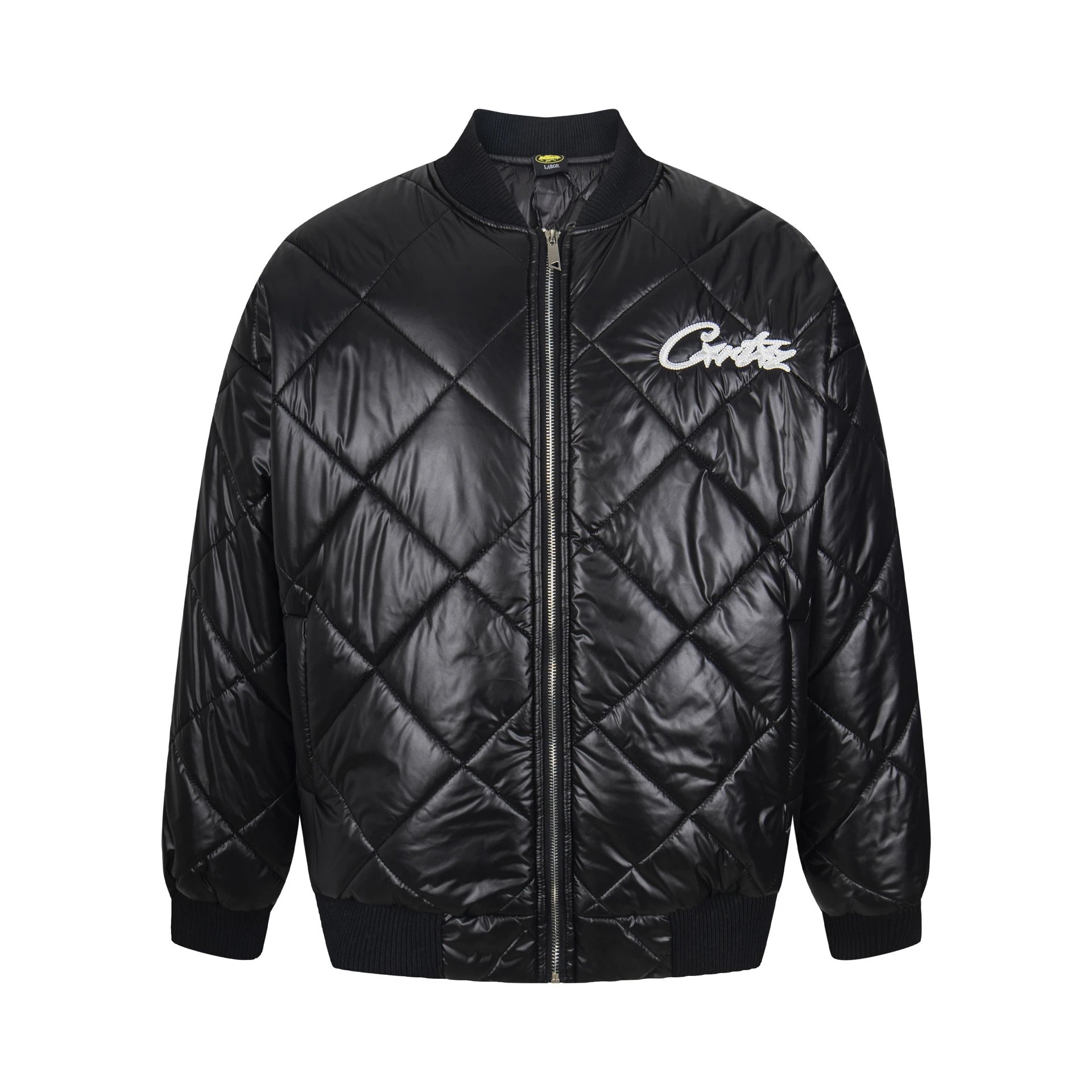 Corteiz Jackets Quilted bomber jacket — Black