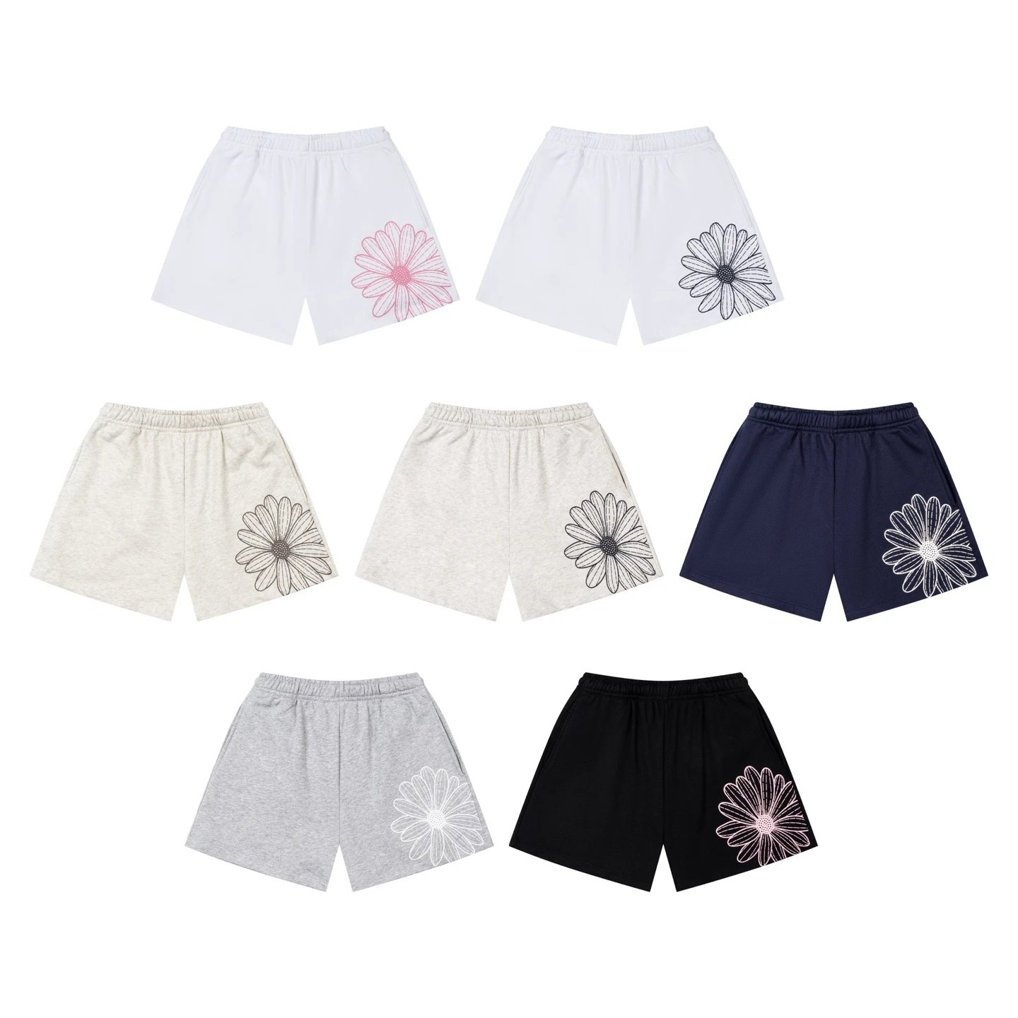Unbranded Shorts Elastic-Waist Daisy Graphic image 1