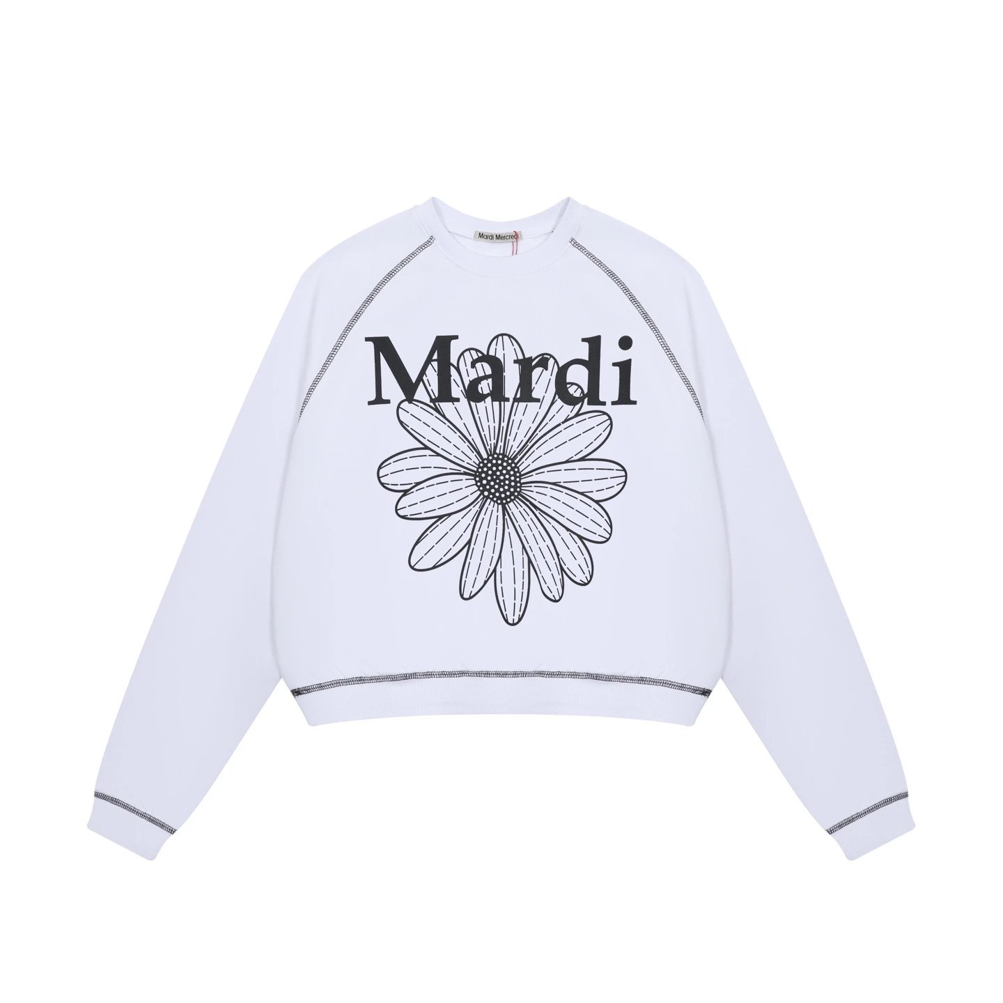 Mardi Mercredi Hoodies & Sweatshirts Cropped Daisy Print Crewneck Sweatshirt image 5