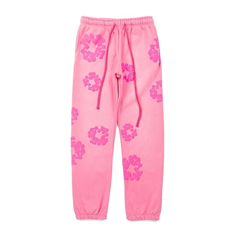 Unbranded Matching Sets Hoodie and jogger set with floral motifs — Crimson pants