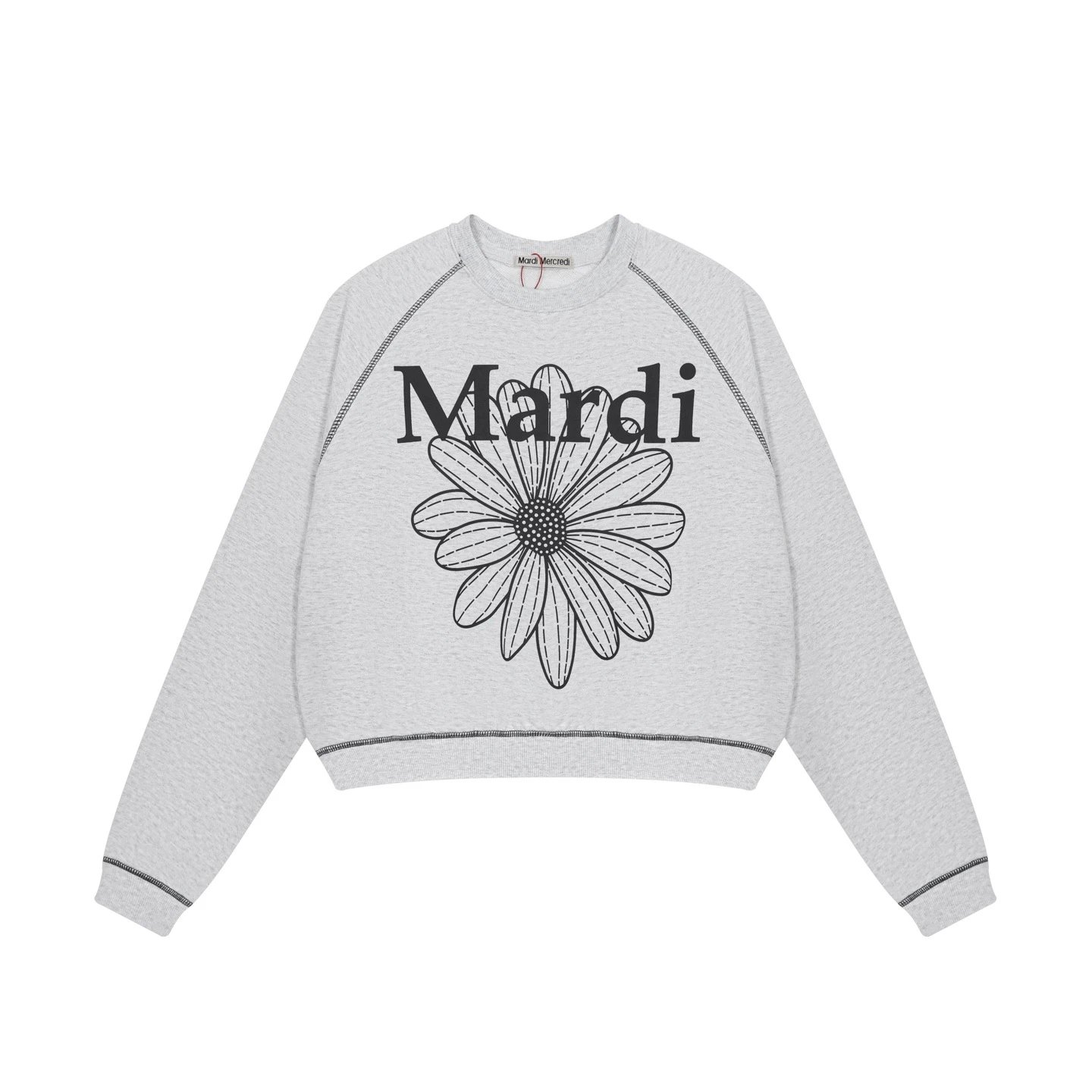 Mardi Mercredi Hoodies & Sweatshirts Cropped Daisy Print Crewneck Sweatshirt image 3